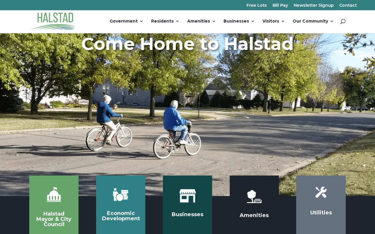 Halstad official city website showing city news and contacts instead of a Halstad warrant list